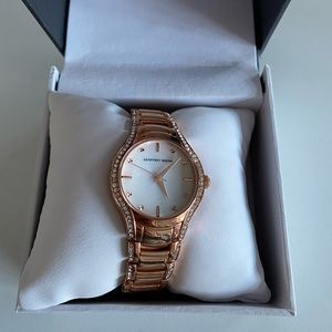 Rose gold Geoffrey Beene watch